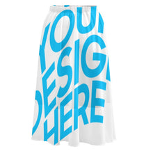 Cargar imagen en el visor de la galería, Falda de gasa de doble capa con estampado de verano para mujer NZ062 Personalizada con Impresión Completa de una imagen con Foto Logo Patrón Texto