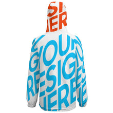 Cargar imagen en el visor de la galería, Chaqueta Corta de Manga Larga Forro Polar con Velcro de Moda Impermeable A681 Personalizada con Impresión Completa de una imagen con Foto Logo Patrón Texto