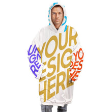 Cargar imagen en el visor de la galería, Sudadera con capucha forro polar bolsillo grande para hombre B412 Personalizada con Impresión Completa de múltiples imágenes con Foto Logo Patrón Texto