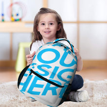 Cargar imagen en el visor de la galería, Mochila infantil de alta calidad mochila escolar para niños y niñas personalizada impresion completa de una imagen con fotos, texto, patrones
