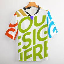 Cargar imagen en el visor de la galería, Camiseta de béisbol fútbol manga corta deportiva cuello en V secado rápido para hombre XT Personalizada con Impresión Completa de múltiples imágenes con Foto Logo Patrón Texto