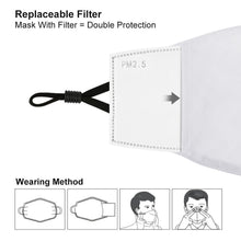 Cargar imagen en el visor de la galería, Mascarilla para PM2.5 (Cuerda Negra) con Diseño Personalizado Personalizada con Foto, Texto o Logo