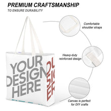 Cargar imagen en el visor de la galería, Bolsa de Lona Informal / Bolso Tote de Tela con Estampado Capacidad Grande para Mujeres Niñas Estudiantes para Compras Oficina XB0601052 Personalizada con Impresión Completa de Múltiples Imágenes con Foto Texto Patrón