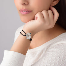 Cargar imagen en el visor de la galería, Pulsera de Pie de Bebé con Piedra Nacimiento Cuerda Satinada para Mujer Hombre S0034 Grabada Personalizada con Texto Nombre