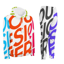 Cargar imagen en el visor de la galería, Traje de Sudadera con capucha casual de deporte para hombre 4T03 Personalizado con Impresión Completa de múltiples imágenes con Foto Logo Patrón Texto