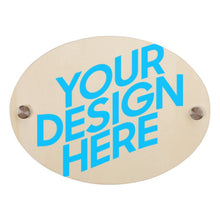 Cargar imagen en el visor de la galería, Placa con número de la casa Chapa Plancha de casa de Madera Oval GY0903287 Personalizado Personalizada con Foto, Texto o Logo