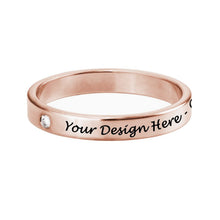 Cargar imagen en el visor de la galería, Anillos elaborados en plata de ley 925 con diamantes con letras para mujer J0002 Personalizado con texto nombre