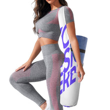 Cargar imagen en el visor de la galería, Versátil bolsa de almacenamiento para esterilla de yoga con bolsillos de gran capacidad personalizado con patrón foto texto