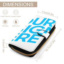 Cargar imagen en el visor de la galería, Cartera plegable de piel para hombre y mujer personalizado con patrón foto texto