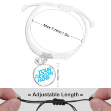 Cargar imagen en el visor de la galería, Pulseras cuerdas con Campana para Parejas SS1407002 Personalizadas con Impresión Digital con Foto Nombre