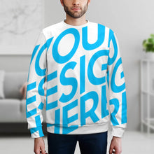 Cargar imagen en el visor de la galería, Sudadera sin capucha casual con estampado para hombre FS0816074 Personalizada con Impresión Completa de una imagen con Foto Logo Patrón Texto