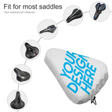 Cargar imagen en el visor de la galería, Funda Impermeable de Poliéster de Asiento de Bicicleta con Diseño Personalizado de Tus Patrones o Nombres