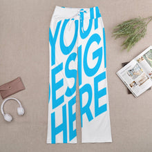 Cargar imagen en el visor de la galería, Pantalones de yoga rectos con cordones para mujer XP Personalizados con Impresión Completa de una imagen con Foto Logo Patrón Texto
