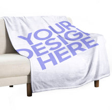 Cargar imagen en el visor de la galería, Manta 330g Franela Antibolitas / Cobija Gruesa para Sofá Dormitorio Sala de Estar para Niños Adultos Familia JJ0519694 Personalizada con Impresión Completa de Una Imagen con Foto Texto Patrón