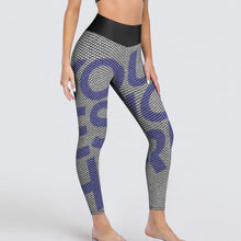 Cargar imagen en el visor de la galería, Pantalones Deportivos Largos / Leggings Elásticos con Patrón de Panal para Yoga Ejercicio para Mujer YJ050 Personalizados con Impresión Completa de Una Imagen con Foto Logo Patrón Texto