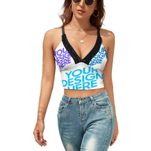 Cargar imagen en el visor de la galería, Crop Top sin Mangas deportivo de mujer NZ113 Personalizado con impresión completa de múltiples imágenes con Foto Logo Patrón Texto