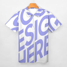 Cargar imagen en el visor de la galería, POLOS de manga corta con cremallera para hombre B470 Personalizados con Impresión Completa de con Foto Logo Patrón Texto