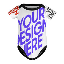 Cargar imagen en el visor de la galería, Mono para bebé 349P con botones mono elástico personalizado con patrón foto texto (impresión de imágenes múltiples)