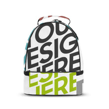 Cargar imagen en el visor de la galería, Bolsa de Almuerzo de Doble Capa con Correa Escolar para Infantil Mujer Trabajo XB0602047 Personalizada Impresion Completa de Múltiples Imágenes con Foto Logo Patrón Texto