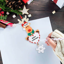 Cargar imagen en el visor de la galería, Adornos Navideños de alces Colgantes de árbol de Navidad Personalizados con Foto Logotipo Patrón Texto (Impresión Completa de Una Imagen)