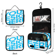 Cargar imagen en el visor de la galería, Neceser colgante con gancho en forma de S y asa, neceser totalmente impreso y personalizado con patrón foto texto