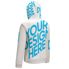 Cargar imagen en el visor de la galería, Sudadera con Capucha de Felpa con Cremallera Chaqueta Gruesa Manga Larga con Forro Polar para mujer BH1 Personalizada con Impresión Completa de una imagen con Foto Logo Patrón Texto