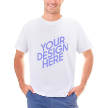 Cargar imagen en el visor de la galería, Camiseta 100% Algodón Manga Corta Casual Clásica para hombre FS0803015 con Impresión Delantera de Una Imagen con Foto Logo Patrón Texto