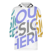 Cargar imagen en el visor de la galería, Sudadera Manta Larga Gruesa Infantil con Capucha Bolsillo Grande con Forro Polar para Niño Chico Adolescentes B412 Personalizada con Impresión Completa de Múltiples Imágenes con Foto Logo Patrón Texto
