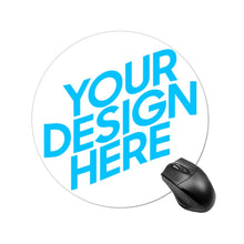 Cargar imagen en el visor de la galería, Alfombrilla de Ratón Redondo Personalizada con Foto Nombre Logo