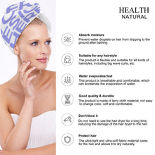 Cargar imagen en el visor de la galería, Toallas para el Pelo Secado Rápido / Toalla para Secar el Cabello / Gorro Absorbente de Agua para Pelo Cabello para Mujer Niña JJ0522045 Personalizadas Impresion Completa de Una Imagen con Foto Logotipo Patrón Texto