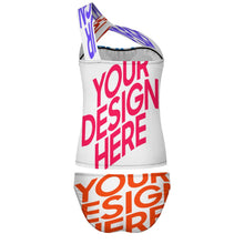 Cargar imagen en el visor de la galería, 2024 nuevo conjunto de traje de baño tankini de 2 piezas para mujer SDS2002 personalizado con patrón foto texto (impresión de imágenes múltiples)