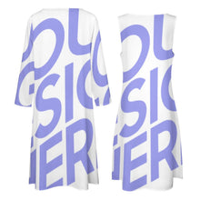 Cargar imagen en el visor de la galería, Conjunto de Vestido sin Mangas y Cárdigan Largo de Moda Elegante Holgado para Mujer STZ Personalizado Impresion Completa de Una Imagen con Foto Logo Patrón Texto