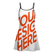 Cargar imagen en el visor de la galería, Vestido Deportivo con Tirantes Casual sin Mangas para mujer NZ049 Personalizado con impresión completa de múltiples imágenes con Foto Logo Patrón Texto