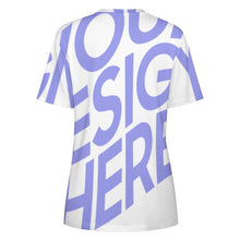 Cargar imagen en el visor de la galería, Camiseta algodón puro estampado manga corta para mujer ay001 Personalizada con Impresión Completa de una imagen con Foto Logo Patrón Texto