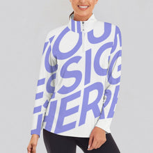 Cargar imagen en el visor de la galería, Chaqueta Deportivo / Top Deportivo de Yoga Manga Larga con Cremallera para Deporte Correr para Mujer SDS007 Personalizada con Impresión Completa de Una Imágenes con Foto Logo Patrón Texto
