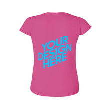 Cargar imagen en el visor de la galería, Camiseta Algodón Suave Casual de Manga Corta para Mujer FS0803020 Personalizada con Impresión Trasera con Foto Logo Patrón Texto