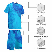 Cargar imagen en el visor de la galería, Conjunto juvenil de camiseta manga corta y pantalones cortos con estampado completo FS0823049 Personalizado Personalizada con Foto, Texto o Logo