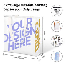 Cargar imagen en el visor de la galería, Bolsa de Lona Informal / Bolso Tote de Tela con Estampado Capacidad Grande para Mujeres Niñas Estudiantes para Compras Oficina XB0601052 Personalizada con Impresión Completa de Múltiples Imágenes con Foto Texto Patrón
