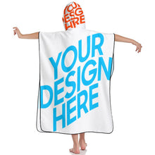 Cargar imagen en el visor de la galería, Poncho Toalla de Playa Grande Suave para Niños Niñas NT158 Personalizada con Impresión Completa con Foto Logo Patrón Texto