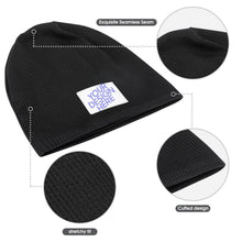 Cargar imagen en el visor de la galería, Gorro de Punto / Gorro Tejido a Crochet / Gorro Tejido a Dos Agujas para Adultos Hombre Mujer FS0809071 Personalizado Impresión de Una Imagen con Foto Logo Patrón Texto
