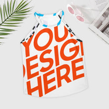 Cargar imagen en el visor de la galería, Chaleco Camiseta sin mangas de tirante escote redondo para mujer YK Personalidado con estampado de múltiples imágenes con Foto Logo Patrón Texto