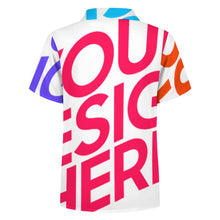 Cargar imagen en el visor de la galería, Camisa de manga corta con botones para niños de 2 a 16 años personalizado con patrón foto texto (impresión de imágenes múltiples)