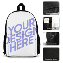 Cargar imagen en el visor de la galería, Conjunto de Mochila y Bolsa de Almuerzo y Estuche de Lápices para Adultos Niños XB0604096 Personalizado de Múltiples Imágenes con Foto Logo Patrón Texto