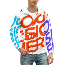 Cargar imagen en el visor de la galería, Chaqueta ligera corta con cremallera estampado de Primavera Otoño para hombre A537 Personalizada con Impresión Completa de múltiples imágenes con Foto Logo Patrón Texto