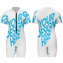 Cargar imagen en el visor de la galería, Bañador / Traje de Baño de Surfing de Una Pieza con Cremallera para Niñas NT001 Personalizado con Foto Logo Patrón Texto