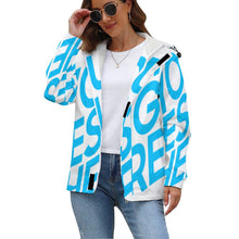 Cargar imagen en el visor de la galería, Chaqueta Corta de Manga Larga Forro Polar con Velcro de Moda Impermeable A681 Personalizada con Impresión Completa de una imagen con Foto Logo Patrón Texto