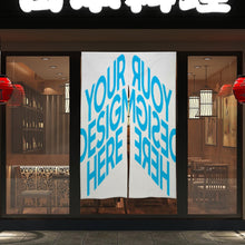 Cargar imagen en el visor de la galería, Cortina de Puerta Blanca Personalizado Personalizada con Foto, Texto o Logo