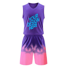Cargar imagen en el visor de la galería, Camiseta de baloncesto Jeresy para Hombres de Poliéster Personalizado Personalizada con Foto, Texto o Logo