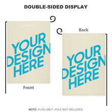 Cargar imagen en el visor de la galería, Bandera de Jardín de Lino Denso (Ambos lados Mismos) con Diseño Personalizado Personalizada de Tus Fotos o Textos