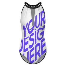 Cargar imagen en el visor de la galería, 2024 NUEVO traje de baño de una pieza para mujer SDS2001 Traje de baño ajustado femenino de retales de malla sólida personalizado con patrón foto texto (impresión de imagen única)